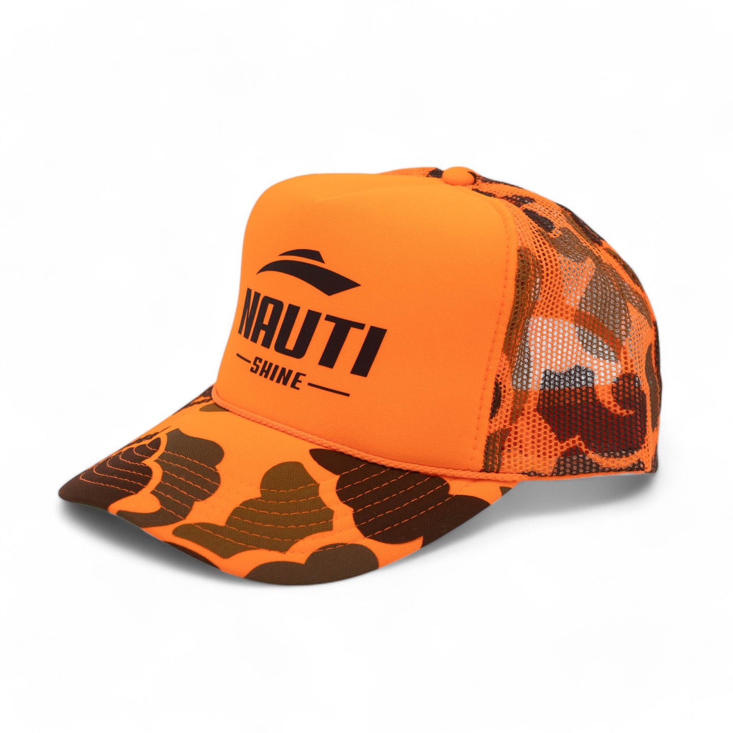 Nauti Hat - Orange Camo Foam